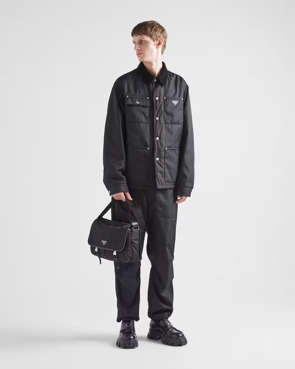 PRADA      Re-Nylon xサフィアーノレザー ショルダーバッグ    PMRef:2VD768_2DMH_F0002_V_XLO-最安値に挑戦中!!!