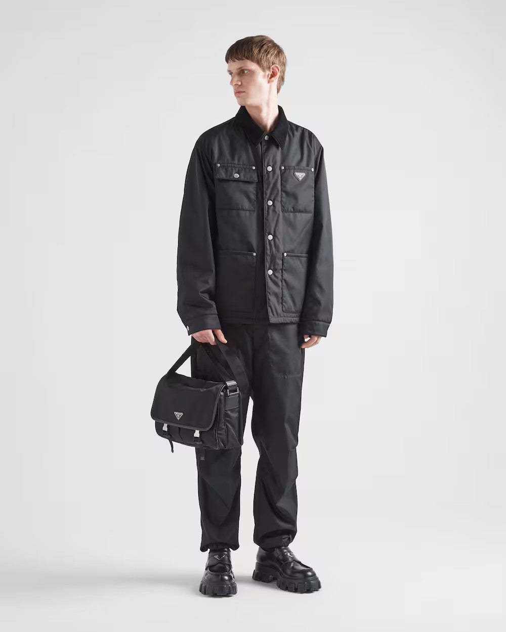 PRADA      Re-Nylon xサフィアーノレザー ショルダーバッグ    PMRef:2VD768_2DMH_F0002_V_XLO-最安値に挑戦中!!!