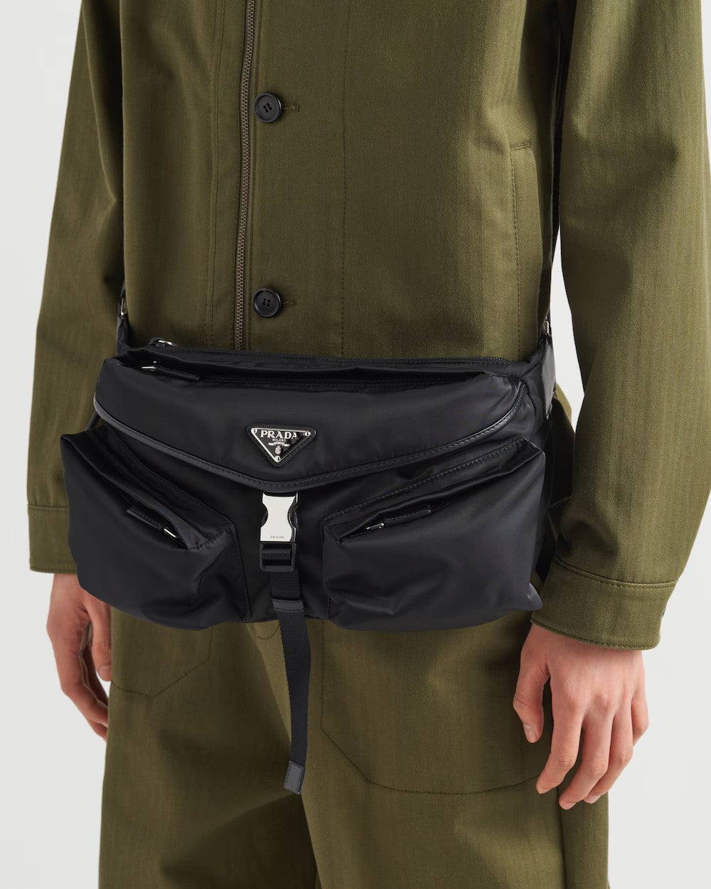 PRADA      Re-Nylon xレザー ショルダーバッグ    PMRef:2VH175_2DW3_F0002_V_OOO