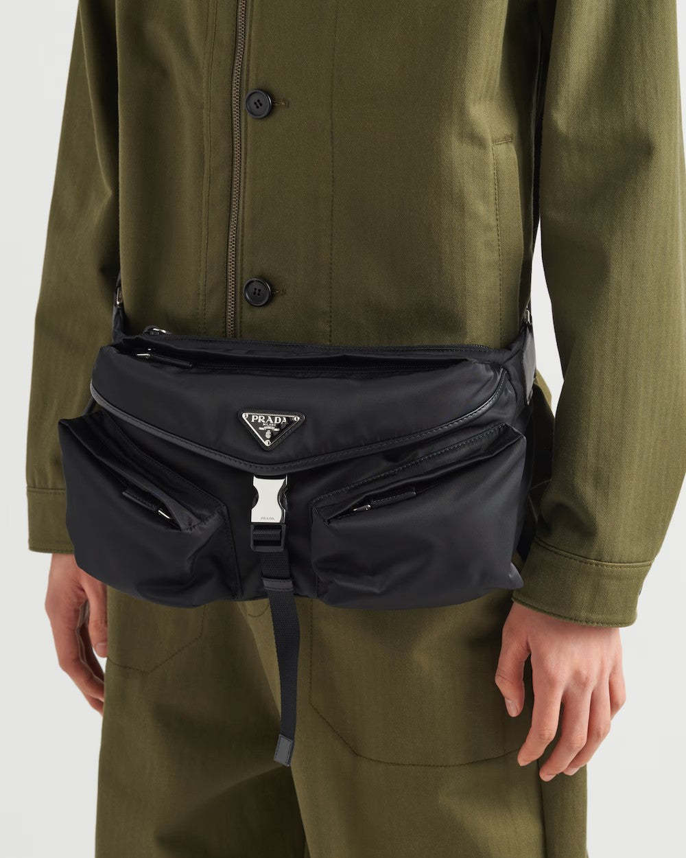 PRADA      Re-Nylon xレザー ショルダーバッグ    PMRef:2VH175_2DW3_F0002_V_OOO