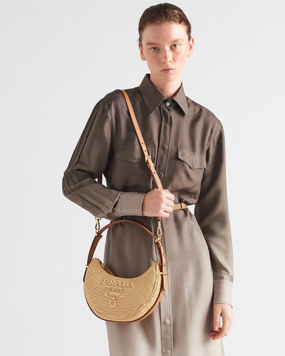 PRADA    プラダ アーケ クロシェ ショルダーバッグ    PMRef:1BC194_2M2T_F0018_V_OUO-最安値に挑戦中!!!