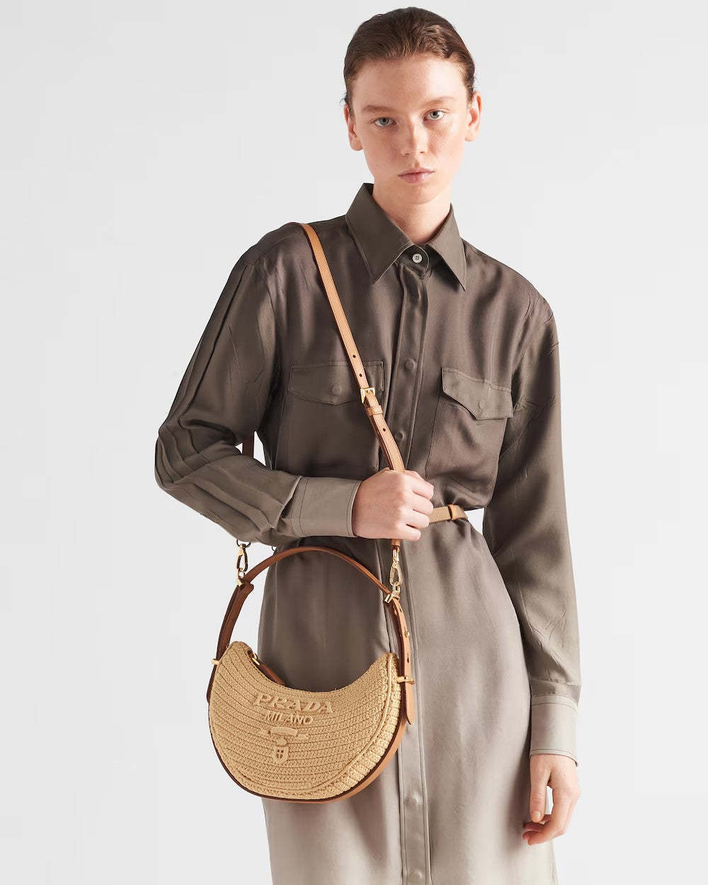 PRADA    プラダ アーケ クロシェ ショルダーバッグ    PMRef:1BC194_2M2T_F0018_V_OUO-最安値に挑戦中!!!