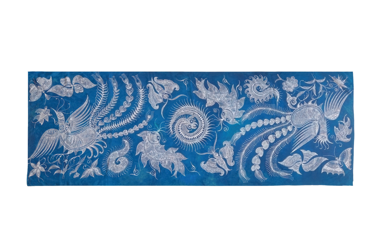 Yixiu Guizhou Handmade Batik Silk Scarf (Long Style)