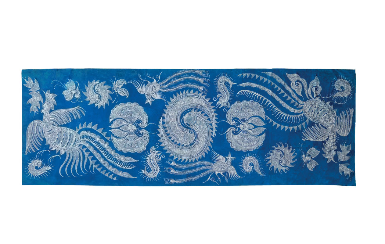 Yixiu Guizhou Handmade Batik Silk Scarf (Long Style)