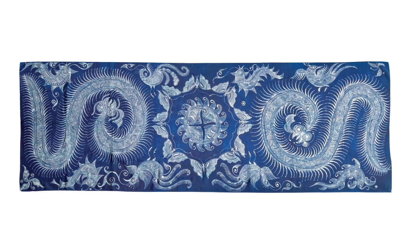 Yixiu Guizhou Handmade Batik Silk Scarf (Long Style)