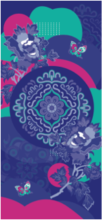 Guixiu Peony Pattern Bath Towel, 70x140cm