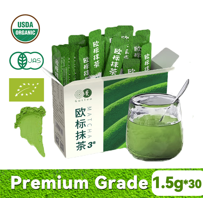 Premium Grade Matcha Green Tea Powder 1.5g*30-USDA/EU Organic Certified