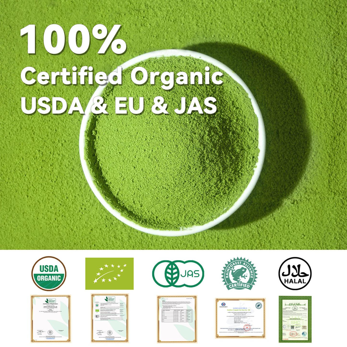 Culinary Grade Matcha Green Tea Powder 20g-USDA/EU Organic Certified