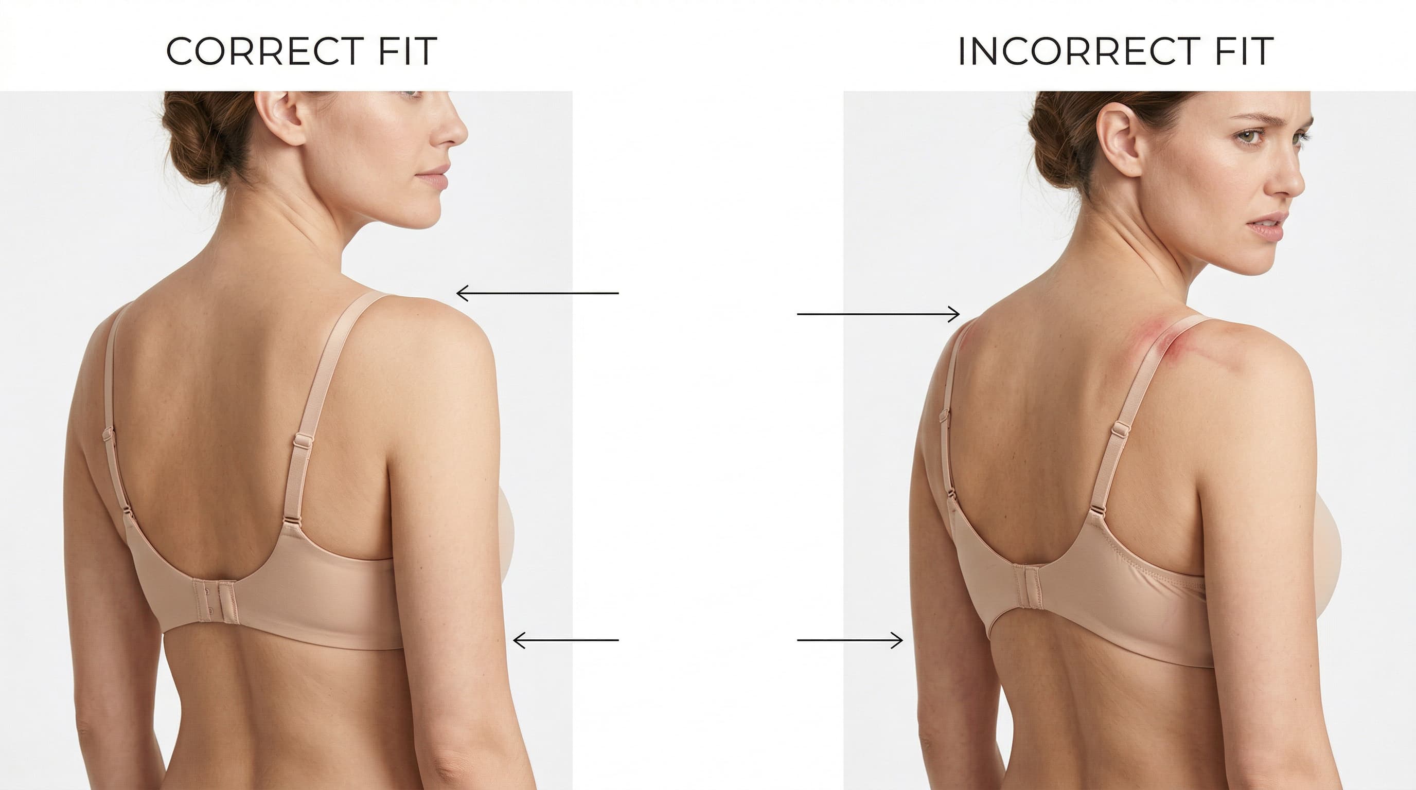 VEIMIA 內衣太緊太鬆與底圍往上跑判斷圖