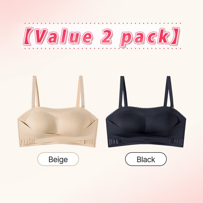 Two Colors of Anti-slip Strapless Bra - 24 Hours Comfortable Strong Stability & No Tightness Feeling With Reinforced Back Strap VEIMIA
