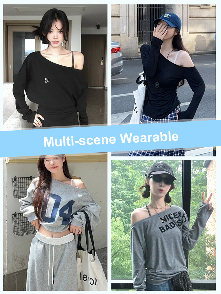 Multi-scene wearable outfit collage showing visible bra straps VEIMIA
