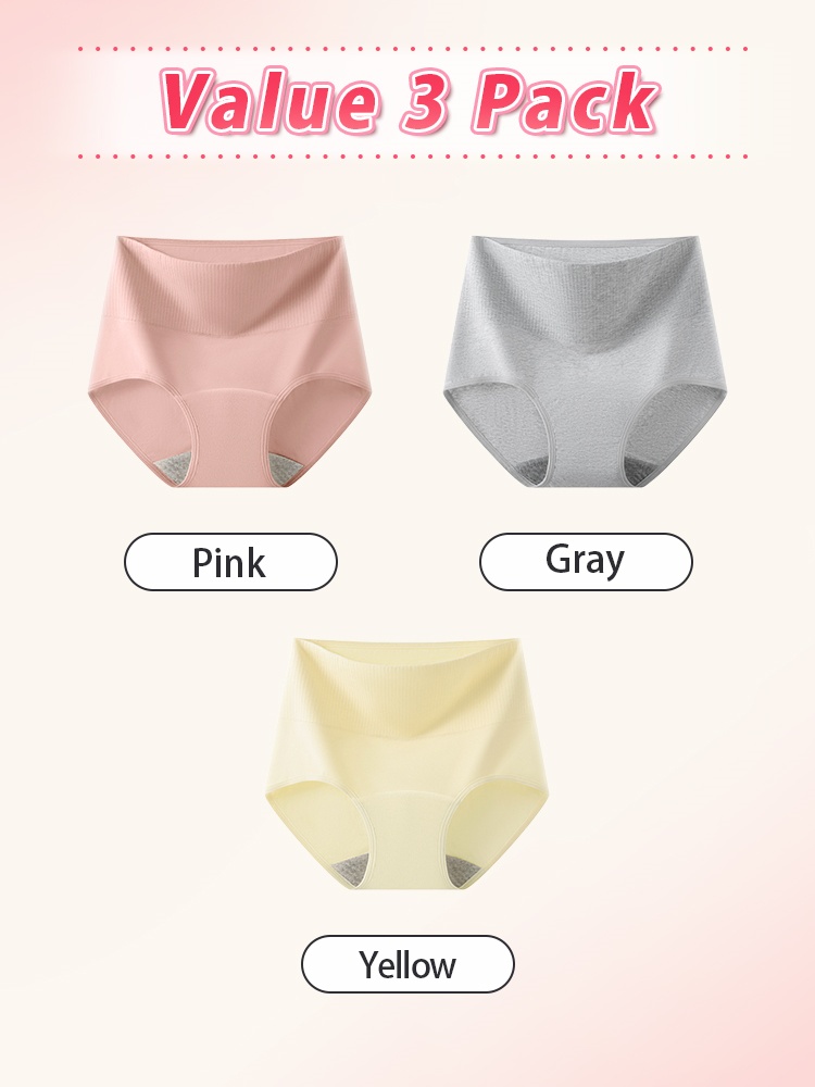 3-5 Sets Secure Cycles Panties All-day Leak-proof Cuts, Airy 95% Cotton & Full Holds VEIMIA