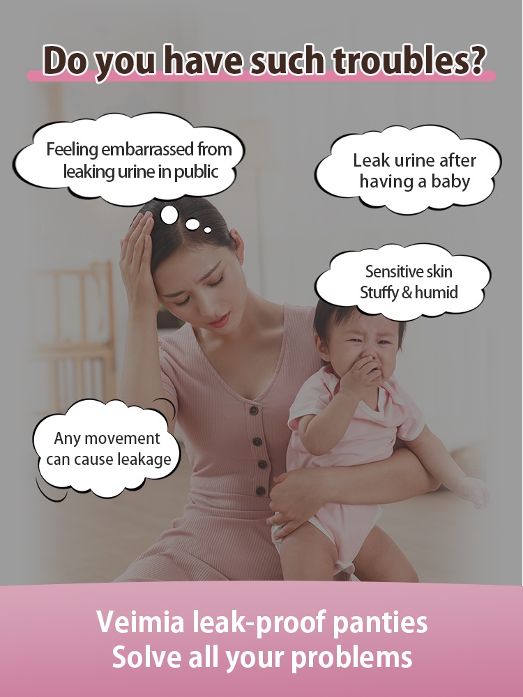 3-5 Pack Secure Cycles Panties All-day Leak-proof Design, Airy 95% Cotton & Full Coverage VEIMIA