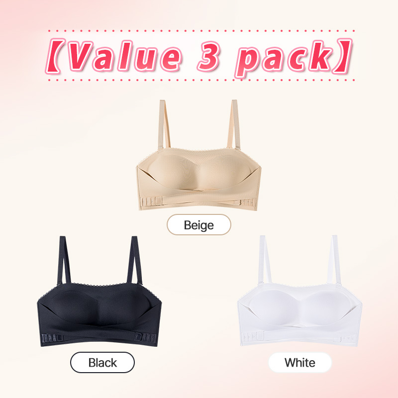 Three Colors of Anti-slip Strapless Bra - 24 Hours Comfortable Strong Stability & No Tightness Feeling With Reinforced Back Strap VEIMIA