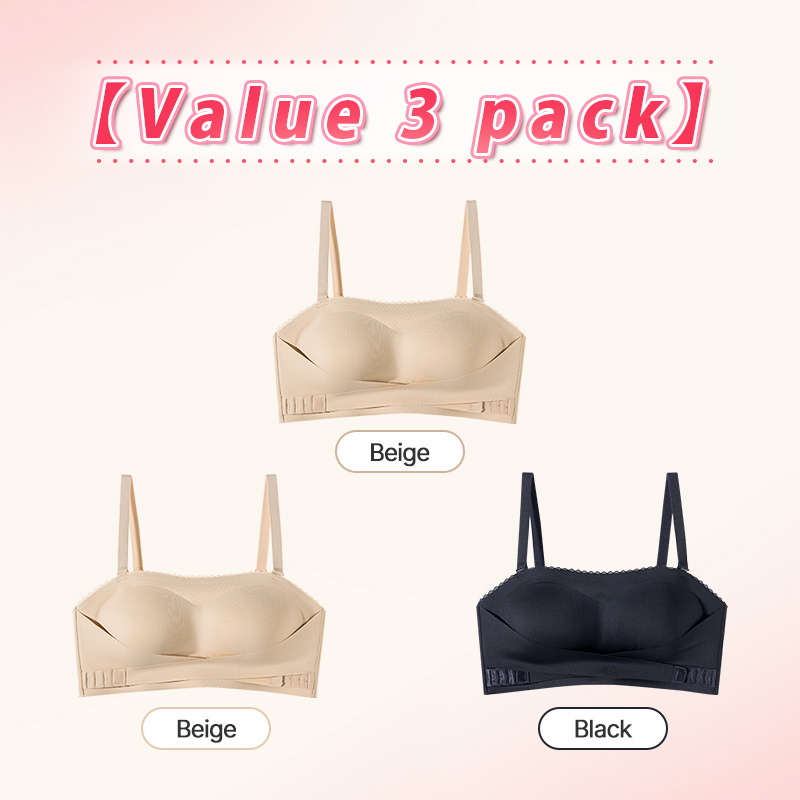 Three Colors of Anti-slip Strapless Bra - 24 Hour Comfortable Strong Stability & No Tightness Feeling With Reinforced Back Strap VEIMIA
