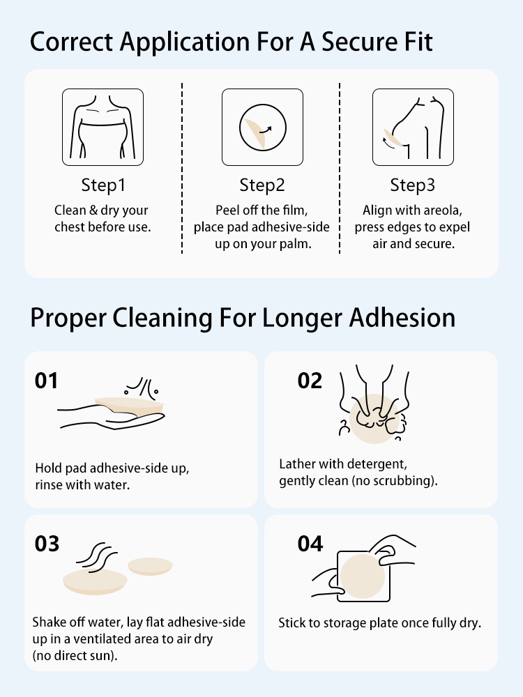 Breathable Nipple Covers Strong Holds Adhesive With Glue-free Center Pain-free Removal Designs VEIMIA