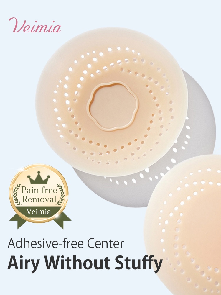 Breathable Nipple Cover Strong Holds Adhesive With Glue-free Centers Pain-free Removal Design VEIMIA