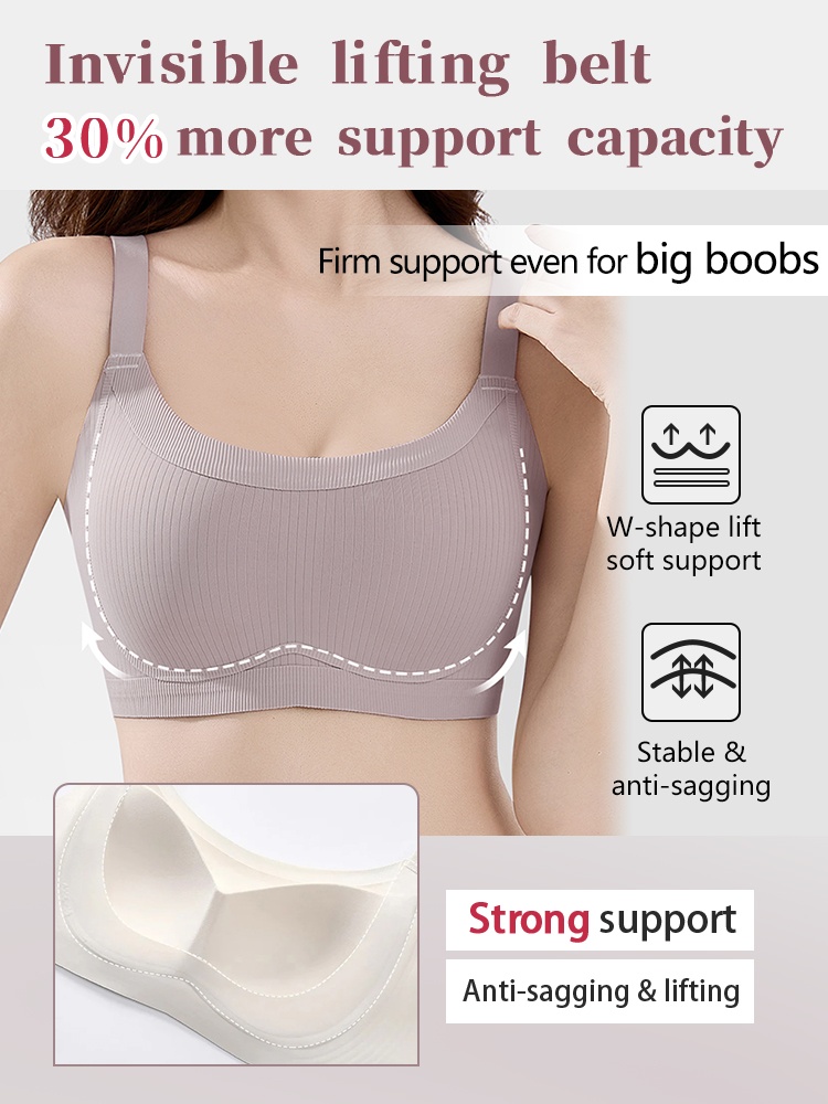 Enhanced Anti-sagging Bra Anti-gravity Lift, Soft Hold Visually Minimizing Cups & Breathable Comfort VEIMIA