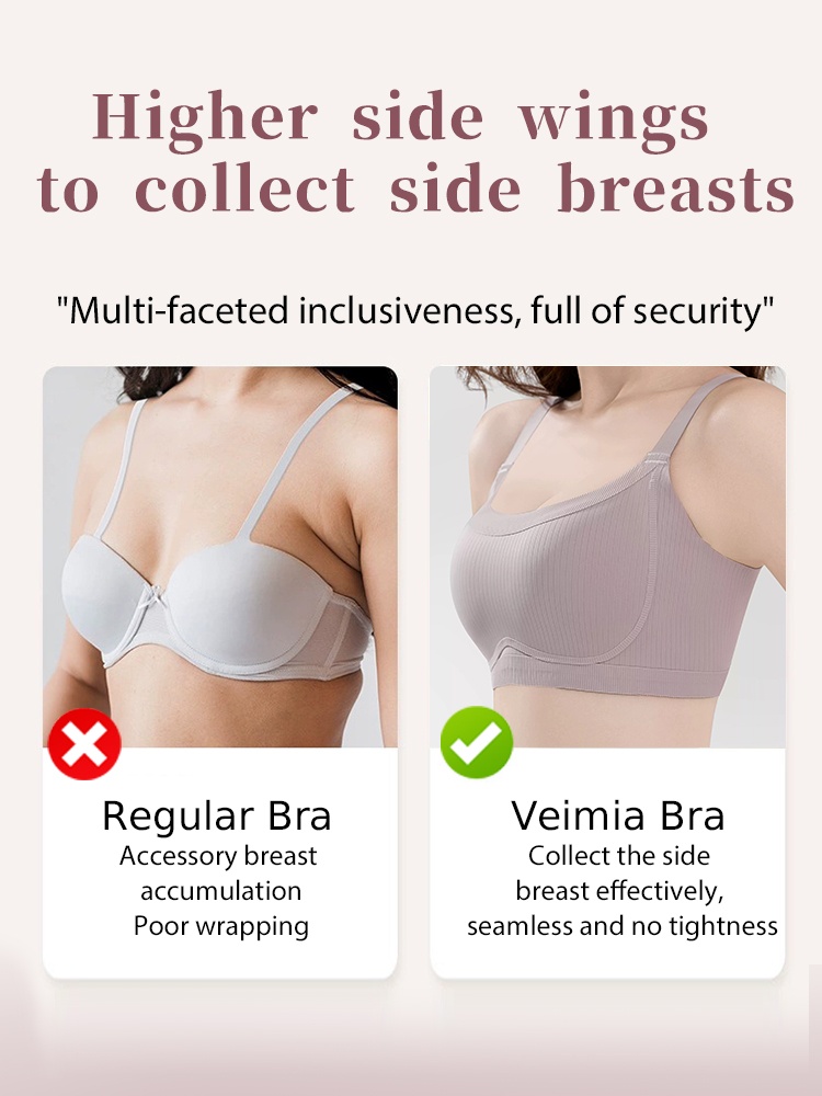 Enhanced Anti-sagging Bra Anti-gravity Lift, Soft Holds Visually Minimizing Cups & Breathable Comfort VEIMIA