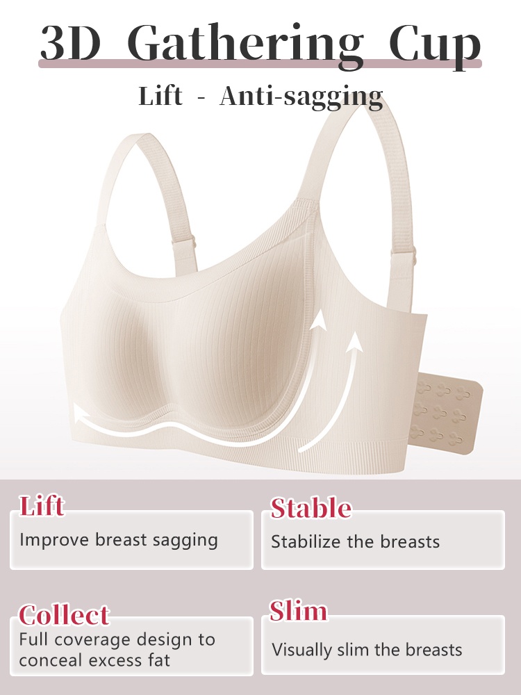 Enhanced Anti-sagging Bra Anti-gravity Lift, Soft Support Visually Minimizing Molds & Breathable Comforts VEIMIA