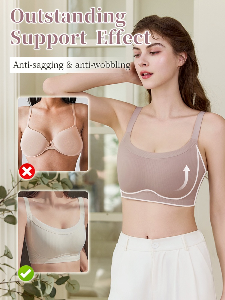 Enhanced Anti-sagging Bra Anti-gravity Lift, Soft Support Visually Minimizing Shells & Breathable Comfort VEIMIA