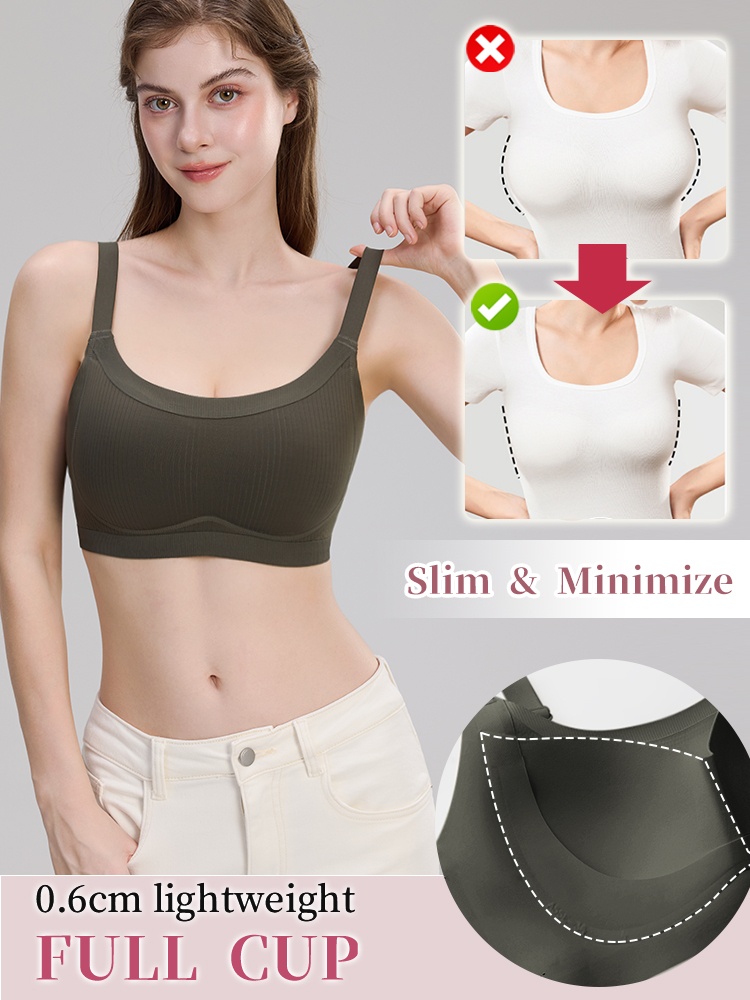 Enhanced Anti-sagging Bra Anti-gravity Lift, Soft Support Visually Minimizing Shells & Breathable Comforts VEIMIA