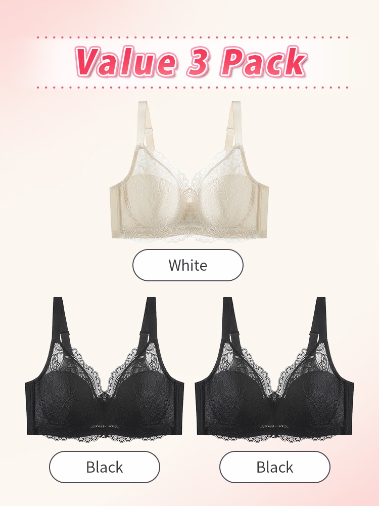 Firm-support Anti-sagging Bras With Soft Frames, Minimizing Shapes & Elegant Lace Details VEIMIA