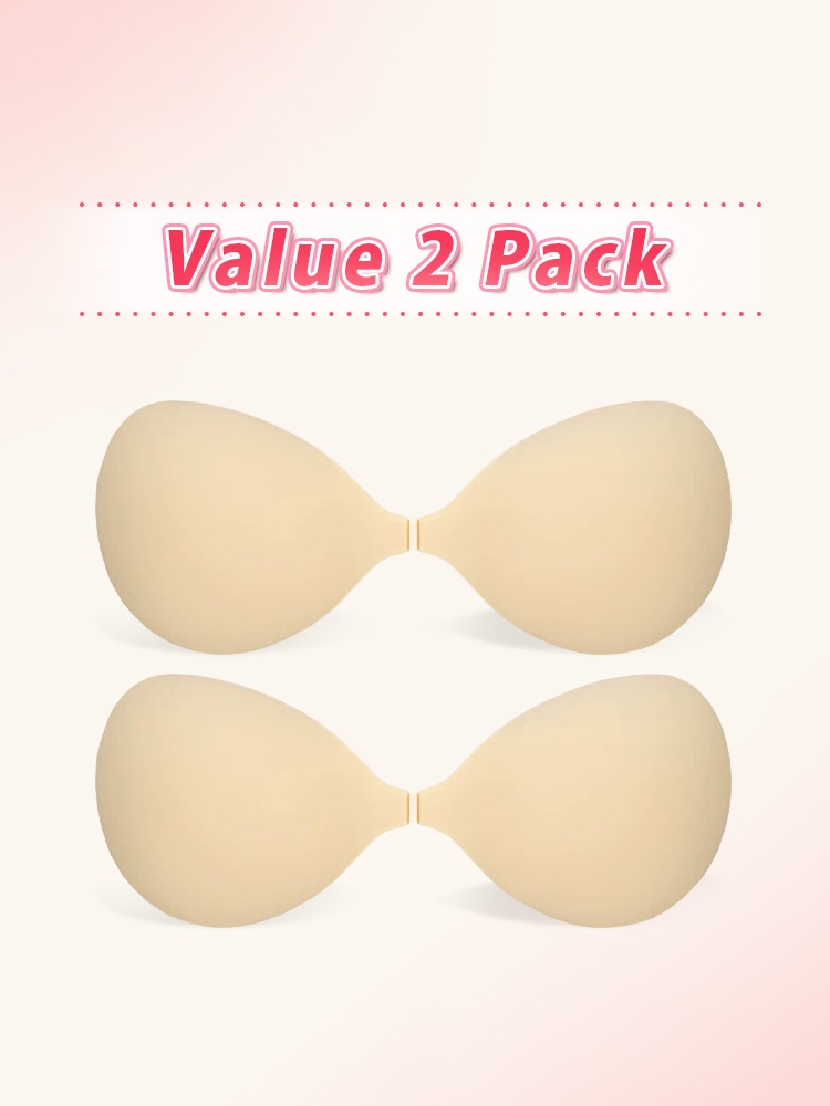 Invisible Stick On Bra Sweatproof Hold, Second-skin Feel, Silicone & Push-up Enhancement VEIMIA