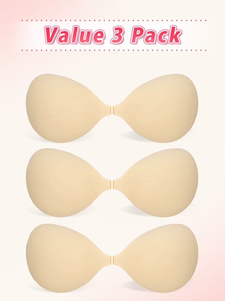 Invisible Stick On Bra Sweatproof Hold, Second-skin Feel, Silicone & Push-up Enhancements VEIMIA