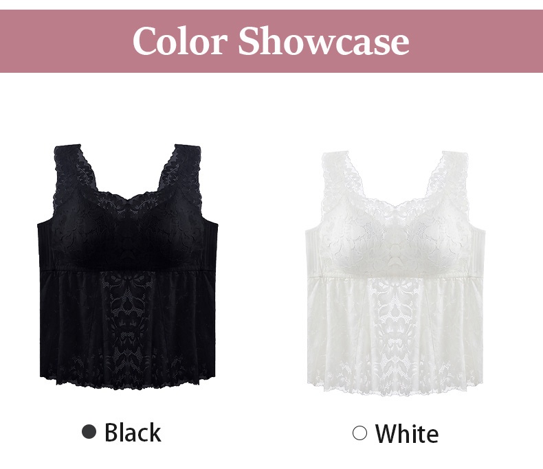Lace Tank Tops With Tummy Coverage Flattering Fits, Airy & Cozy Bralette For Daily Wear VEIMIA