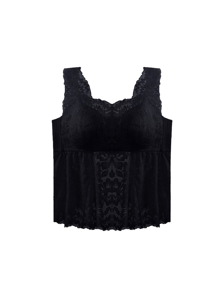 Lace Tank Top With Tummy Coverage Flattering Fit, Airy & Soft Bralette For Daily Wear VEIMIA