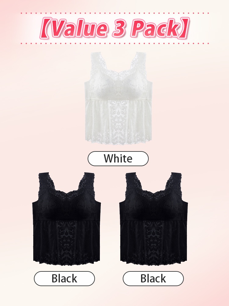 Lace Cami With Tummy Coverage Flattering Fit, Airy & Cozy Bralette For Daily Use VEIMIA