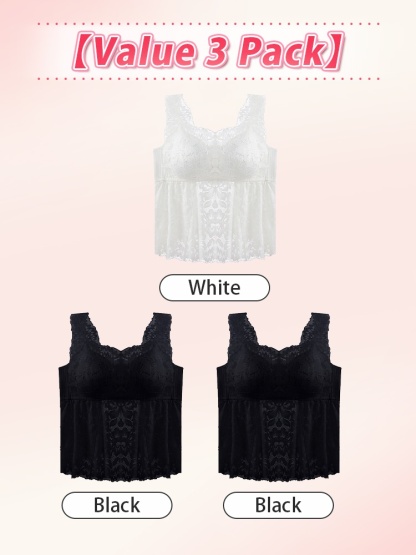 Lace Cami With Tummy Coverage Flattering Fit, Airy & Cozy Bralette For Daily Use VEIMIA