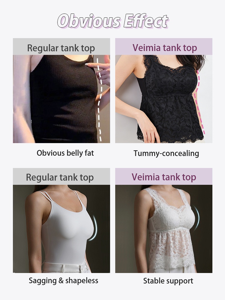 Lace Tops With Tummy Coverage Flattering Fit, Airy & Cozy Bralette For Daily Wear VEIMIA
