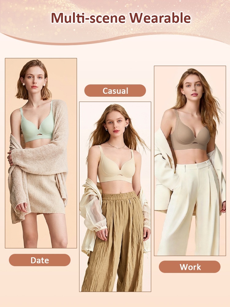 Lifted Anti-sagging Bra With Rounded Bust Shape, Pressure-free & Seamless For Daily Comfort VEIMIA