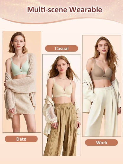 Lifted Anti-sagging Bra With Rounded Bust Shape, Pressure-free & Seamless For Daily Comfort VEIMIA