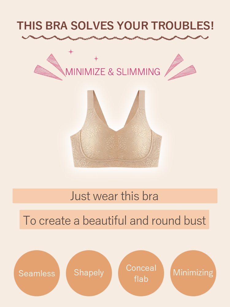 Refined Minimizer Bra Invisible Seamless Shapes, Sculpted Lift & Complete Chest Wrap VEIMIA