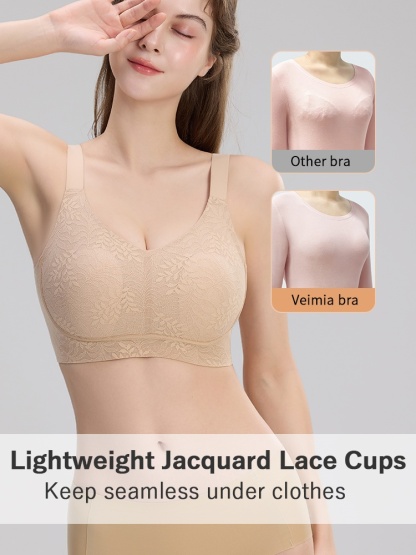 Refined Minimizer Bra Invisible Seamless Fit, Sculpted Supports & Complete Chest Wrap VEIMIA