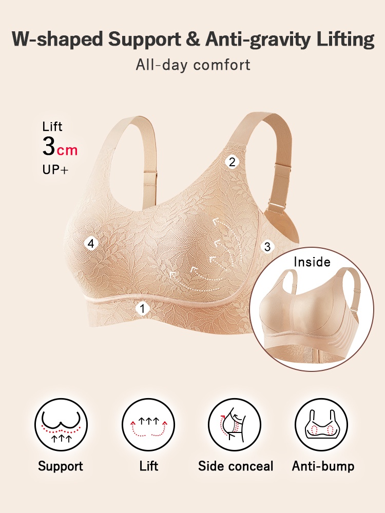 Refined Minimizer Bra Invisible Seamless Fit, Sculpted Boost & Complete Chest Wrap VEIMIA