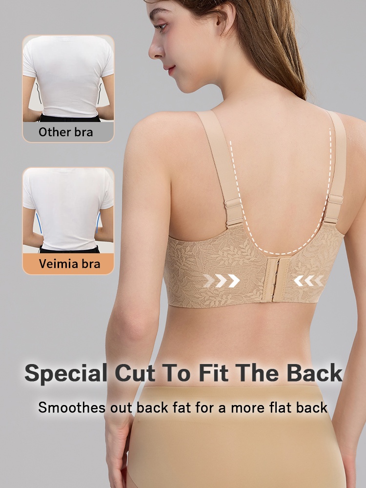 Refined Minimizer Bra Invisible Seamless Fit, Sculpted Lift & Complete Chest Coverages VEIMIA