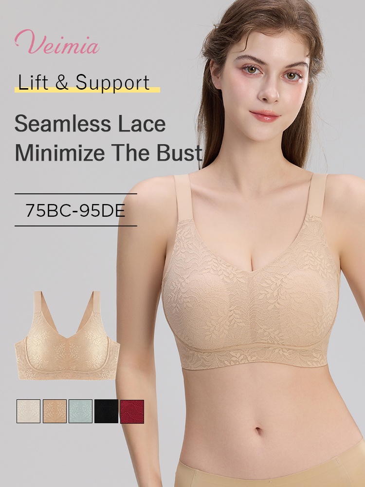 Refined Minimizer Bras Invisible Seamless Fits, Sculpted Lifts & Complete Chest Wraps VEIMIA