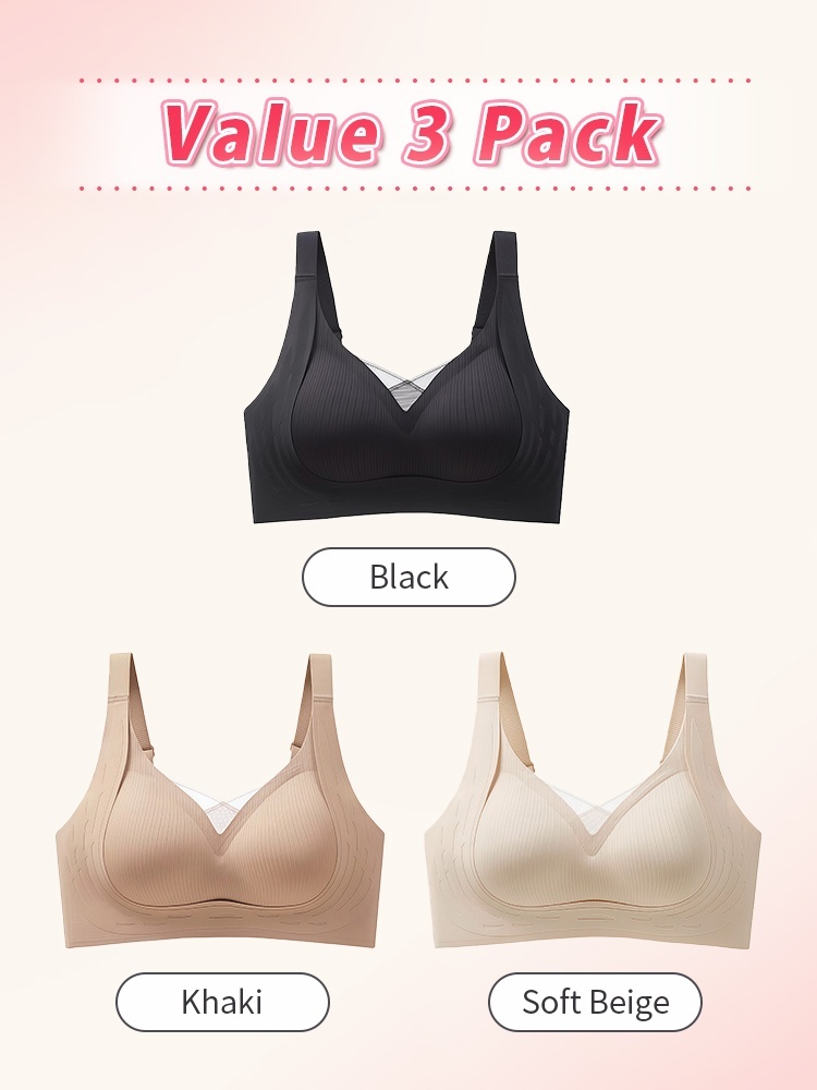 Wireless Anti-sagging Bra Barely-there Comfort, Natural Lift & Contour, Secure All-day Fit VEIMIA