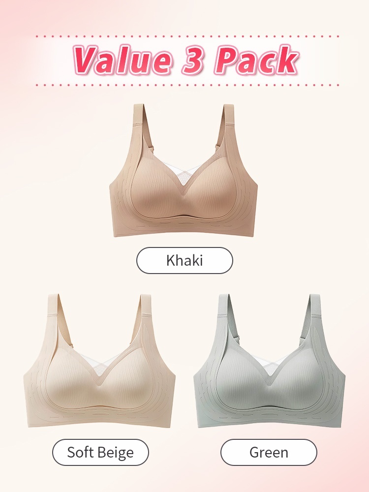 Wireless Anti-sagging Bras Barely-there Feel, Natural Support & Silhouettes, Secure All-day Hold VEIMIA