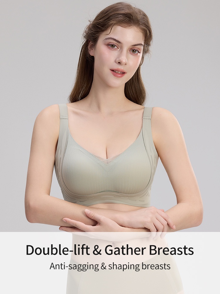 Wireless Anti-sagging Bra Barely-there Feel, Natural Lift & Silhouettes, Secure All-day Fit VEIMIA