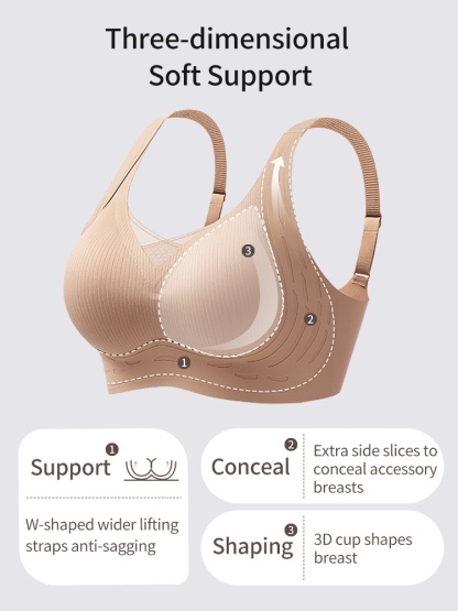 Wireless Anti-sagging Bra Barely-there Feel, Natural Lift & Shapes, Secure All-day Hold VEIMIA