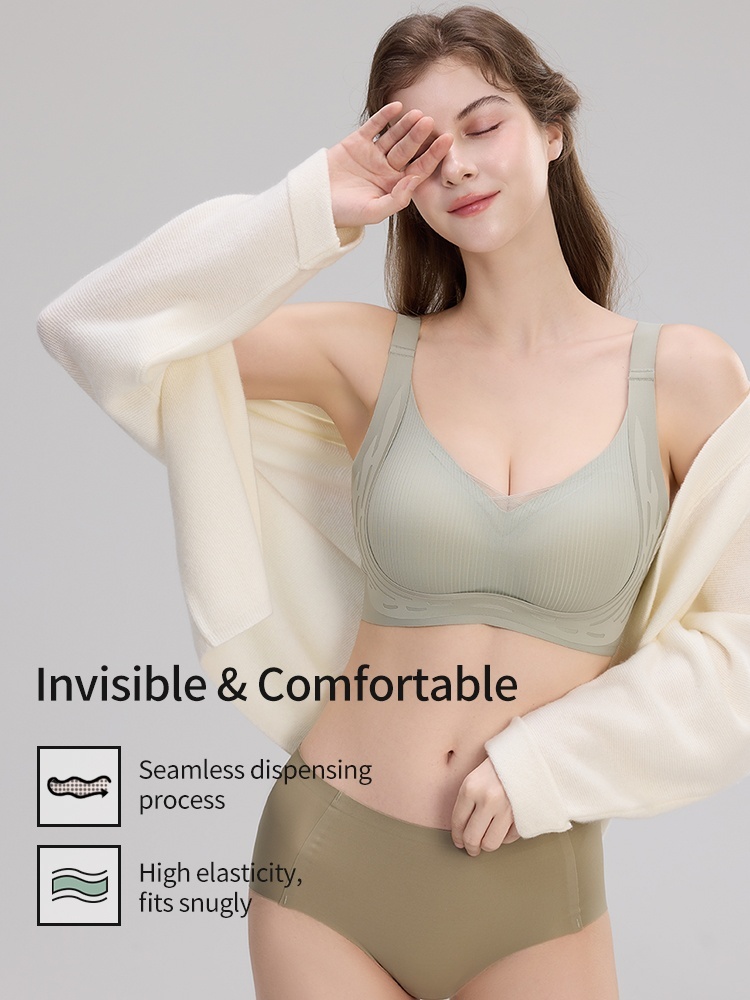 Wireless Anti-sagging Bra Barely-there Feel, Natural Lift & Shapes, Secure All-day Wear VEIMIA