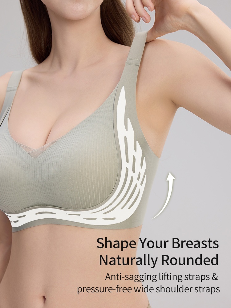 Wireless Anti-sagging Bra Barely-there Feel, Natural Lift & Shapes, Secure All-day Wears VEIMIA
