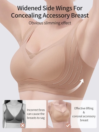 Wireless Anti-sagging Bras Barely-there Sensation, Natural Support & Contours, Secure All-day Hold VEIMIA