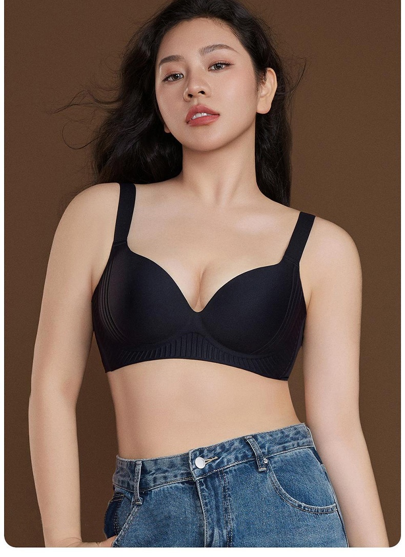 Plus Size Wireless Push Up Bras 3D Anti-Gravity Seamless Massage Padded Anti-sagging VEIMIA