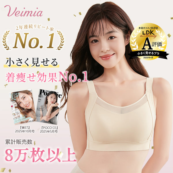 VEIMIA minimizer bra Japanese visual highlighting its LDK A rating for fuller-bust support